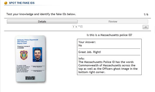 Massachusetts Police ID Game
