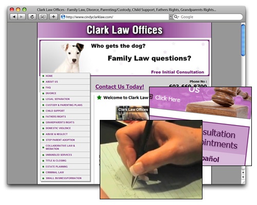 Clark Law Offices - Homepage Design