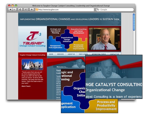 Taugher Change Catalyst Consulting - Homepage Design